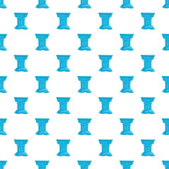 Obraz premium Repeating turquoise ancient greek column pedestals creating a seamless pattern