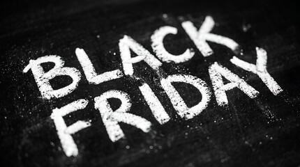 Fototapeta premium Black Friday handwritten lettering on dark textured background