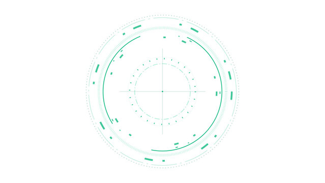 Premium Futuristic Sci-Fi HUD FUI Element Kit - Bio Scanner Green Theme
