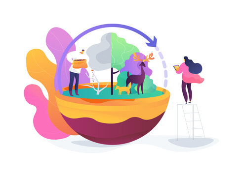 Natural Habitat Restoration abstract concept vector illustration.