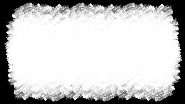 Abstract black and white grunge border with scratches and paint splatters.Video effect seamless repeating background, Grunge animation