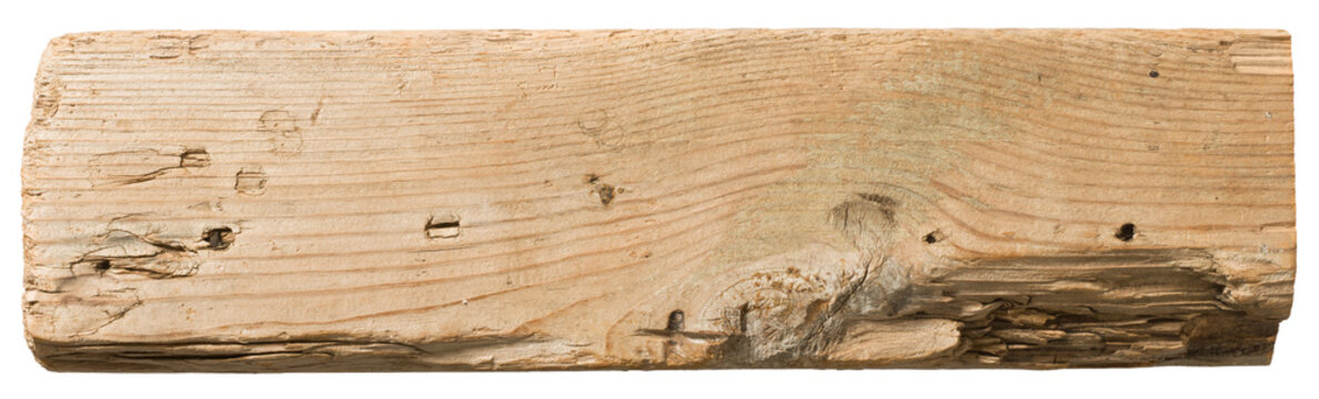 The texture of aged wooden plank, top view.