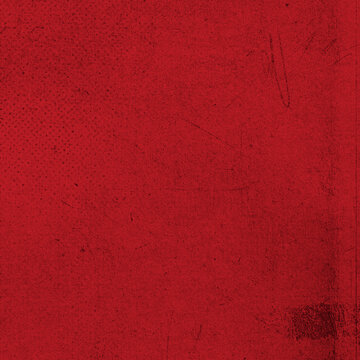 Grungy textured red background with scratched, distressed finish