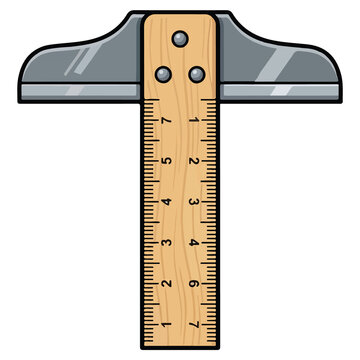 T-Square Ruler Drafting Tool