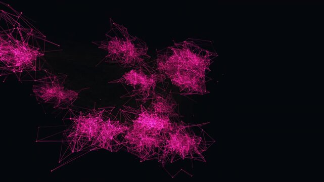 Holographic data network nodes reorganize into streams and clusters