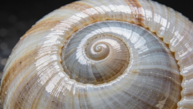 Cowrie Shell Glossy Porcelain Surface Texture Macro Close-Up, Natural Material Background Pattern