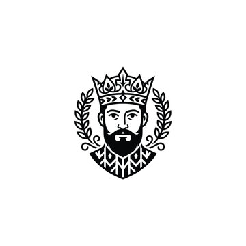 Man king logo template vector illustration design