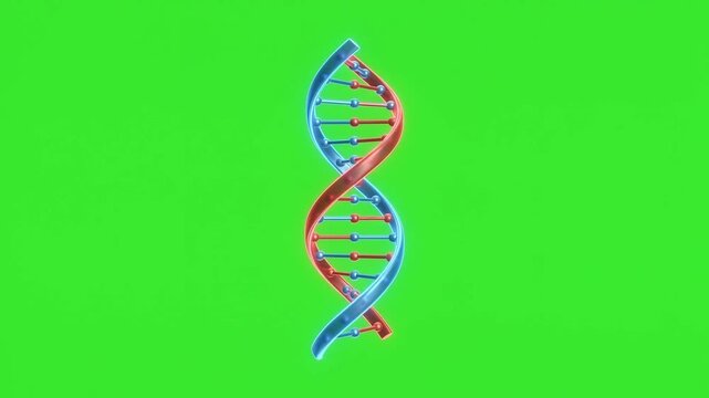 dna strand in green background