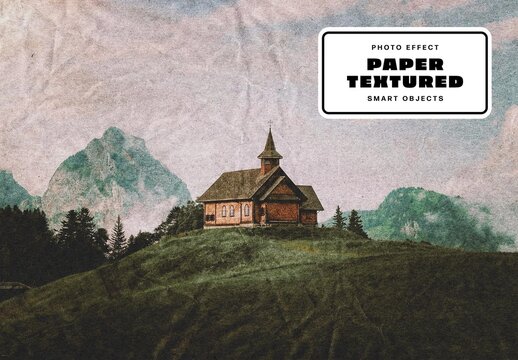 Faded Paper Textured Photo Effect For Poster And Social Media Design