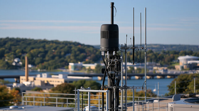 Checked evidence remains paired with the opened service point on a weatherproof antenna connection, making the restoration result directly comparable within the mobile networks ins