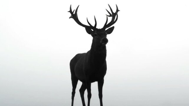 silhouette of deer