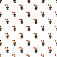 Fototapeta premium Chinese language student seamless pattern with national flag
