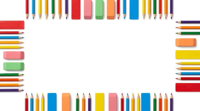 Colorful assortment of pencils and markers in various vibrant colors