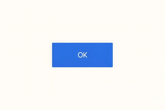 Modern Blue OK Interface Button