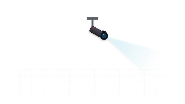 Security cameras scanning on white background