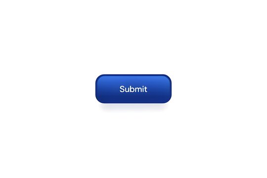 Sleek Blue UI Submit Button Asset with Glossy Gradient Shading for Digital Web Forms