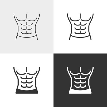 Six pack vector icon in outline and solid styles, Editable stroke.