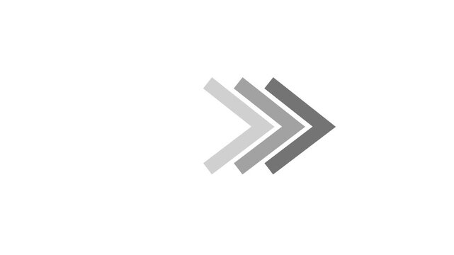 Parallel lines shift and fade into a chevron on a white background