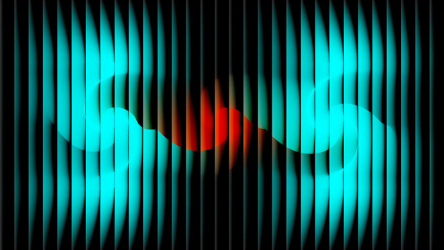 Wavy lines between vertical bars a digital vector illustration