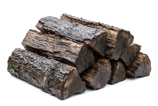 Wood logs are stacked together, showcasing a range of textures and colors. The arrangement suggests preparation for autumn activities like bonfires or home decoration