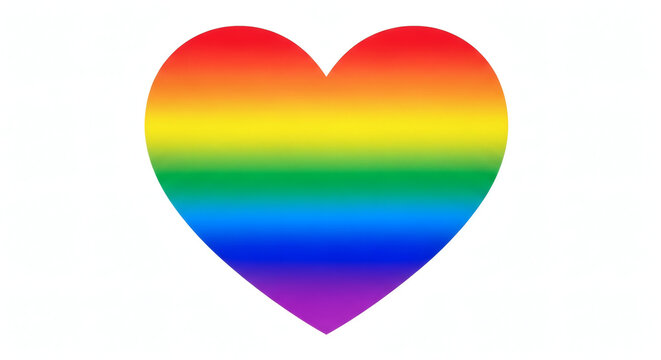 Vibrant Rainbow Heart Symbolizing Love And Diversity In Unity With Colors