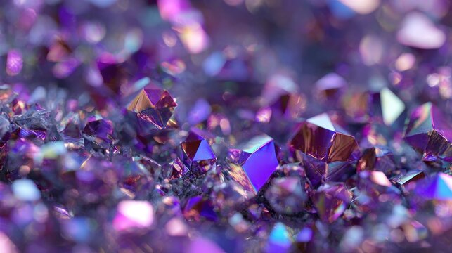 Purple crystals abstract gemstone texture