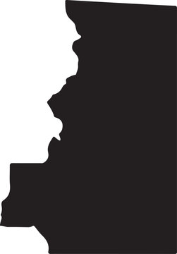 Solid black silhouette shape of Idaho state map isolated on white background