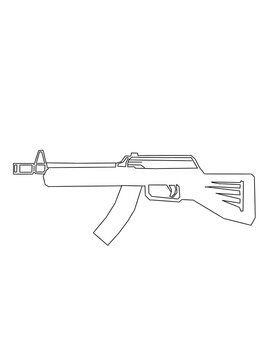 assault rifle vector illustration
