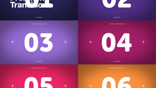 Premium Transitions Multiscreen X6 10 Variations &ndash; Six Screen Transitions, Multi Video Split Screen Layouts and Dynamic Multi Panel Effects for Professional Video Editing