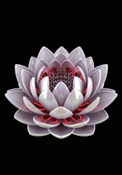 Stunning Realistic 3D Render Of A Pink Lotus Flower