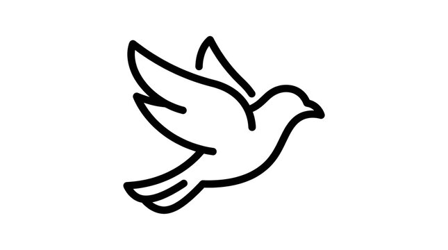 vector illustration of a dove