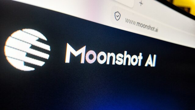 .a computer screen with moonshot ai website displayed.