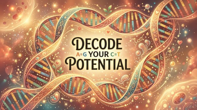 Decode Your Potential Inspirational Genetic Concept Art with DNA Helix Structure