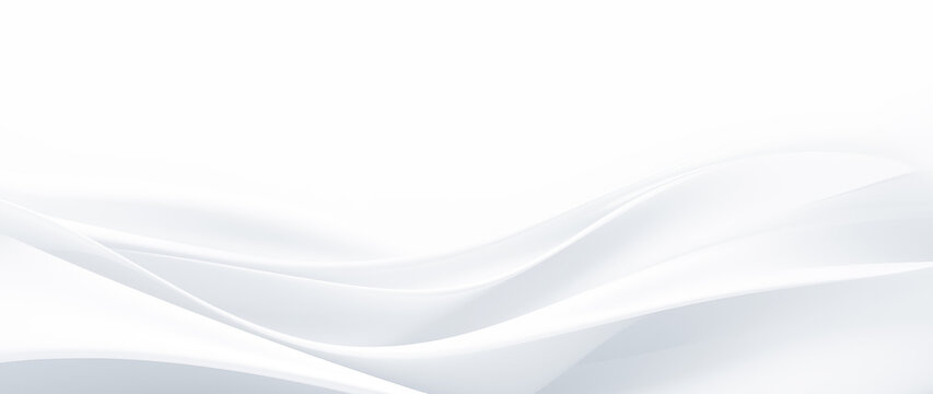 Abstract white background with elegant low wave shapes and copy space