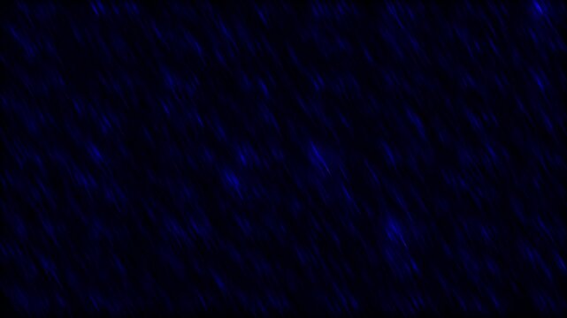 Abstract blue glowing particle streaks dark rain motion background futuristic video loop