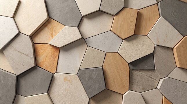 Modern Geometric Polygon Wall Texture