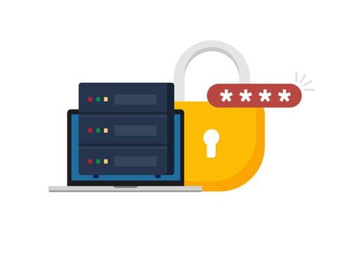 secure server database protection system using password lock