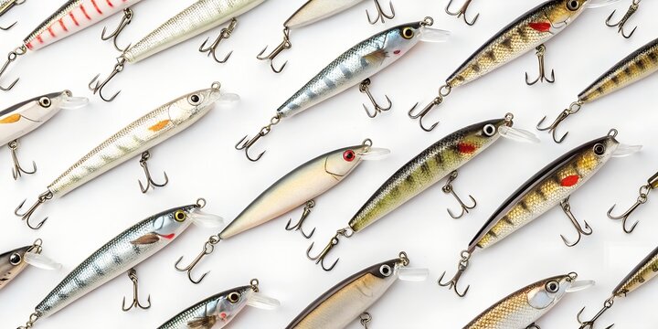 seamless pattern of fishing lure