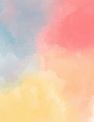 Fototapeta premium Pastel watercolor textures create a colorful artistic background