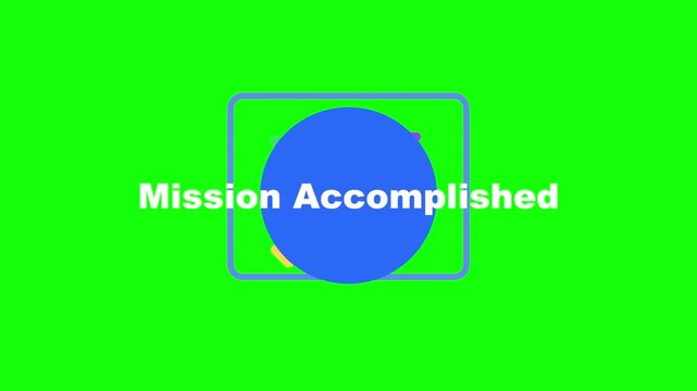Mission accomplished checklist completion animation for business productivity video footage project