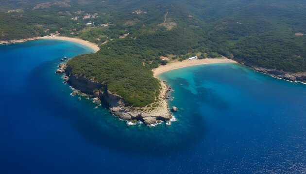 Vlore Peninsula Aerial Coastline View