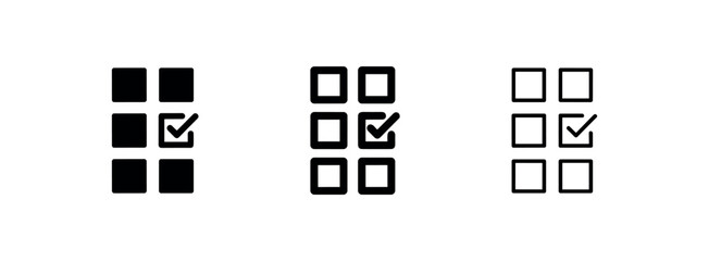 Task Management and Checklist Grid Icon Set © liubomir118809