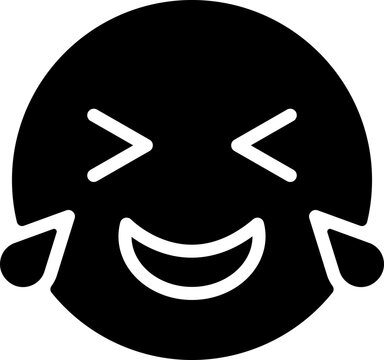 Rolling on the Floor Laughing Icon, Laughing Face Emoji Icon, ROFL Face Symbol
