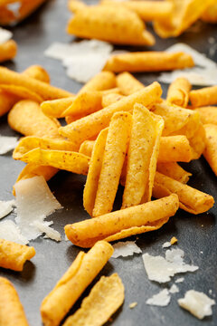 Cheese Flavored Rolled Tortilla Corn Chips, snack