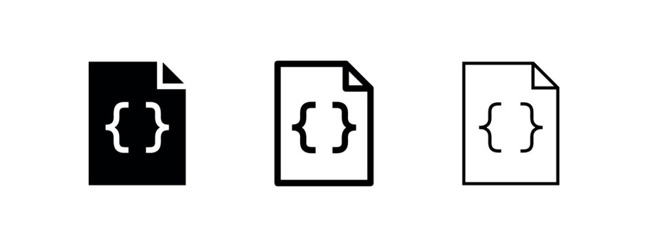 Coding File Icons Set - Web Development and Programming Document Symbols