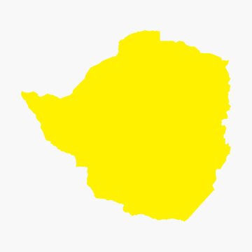 Vector graphic artwork suitable for print and web containing flat detailed map of ZIMBABWE