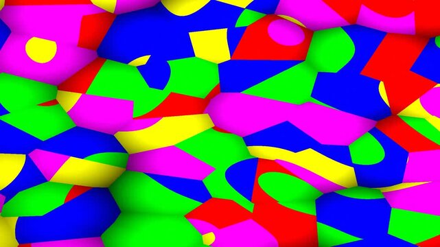 Colorful abstract pattern with irregular shapes in vibrant hues