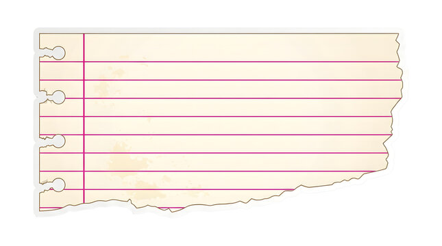 Colorful Torn Notebook Paper Sticker