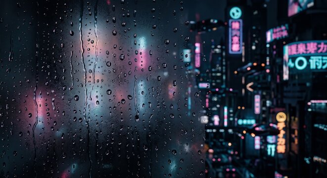 Abstract tech background of a dark futuristic server room with glowing blue and pink neon lights, cinematic lighting
