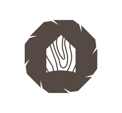Oak Home Wood Cutter Logo